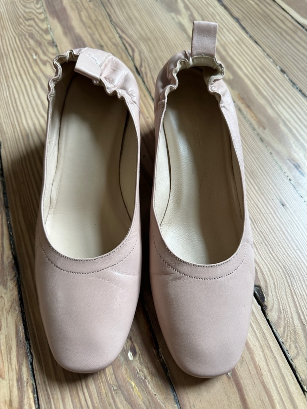 Everlane Women's Blush Pink Ballet Flats with Elastic Back